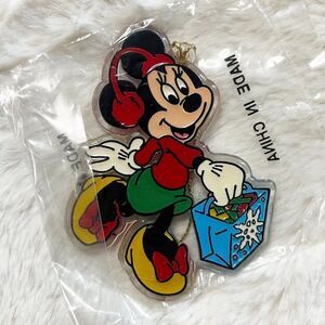 🔮 5/$25 Vintage‎ Disney Minnie Mouse Shopping Plastic Christmas Ornament